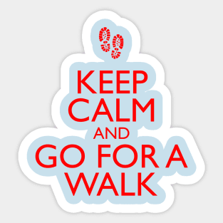 Keep Calm and Go For A Walk Sticker